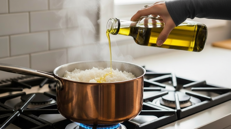 طریقه مصرف روغن زیتون در برنج