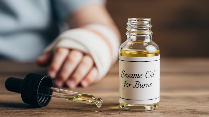 روغن کنجد برای سوختگی