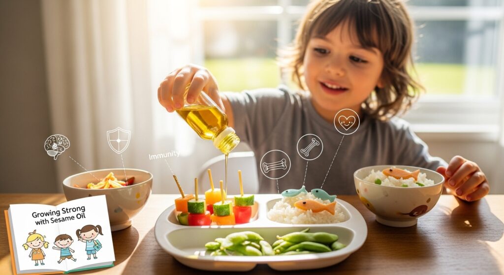 خواص روغن کنجد برای نوزادان و کودکان